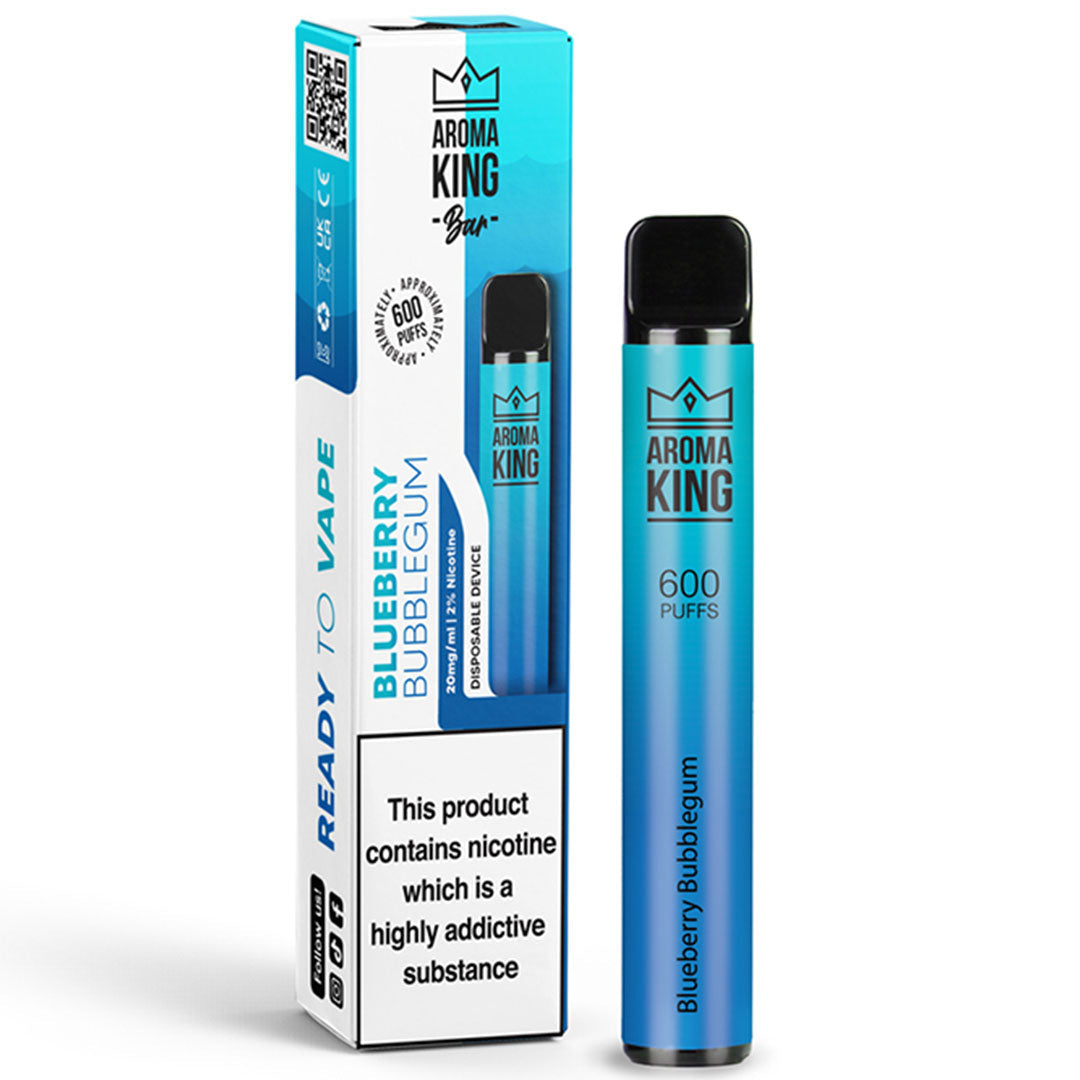 Aroma King - Air Flow - Disposable Device 600 puffs - 10mg  Aroma King 10mg Blueberry Bubblegum - EXPIRED DATES 