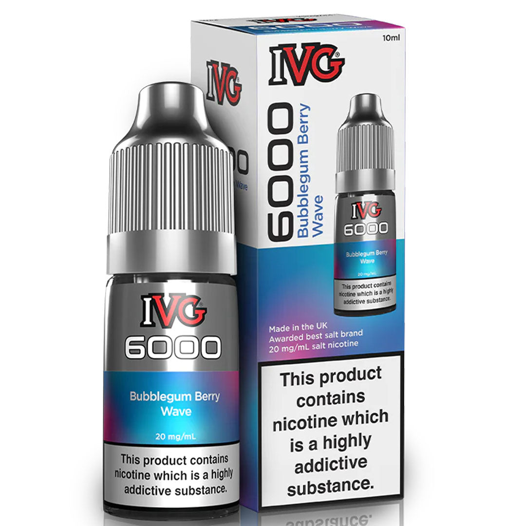 Bubblegum Berry Wave - IVG 6000 Bar Nic Salt E-Liquid  I VG   