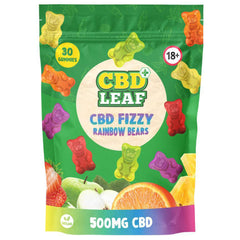 CBD Leaf 500mg 30 Gummies  CBD Leaf Fizzy Rainbow Bears  