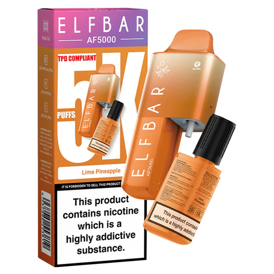 ELFBAR AF5000 Disposable Pod System 20mg  Elf Bar Lime Pineapple  