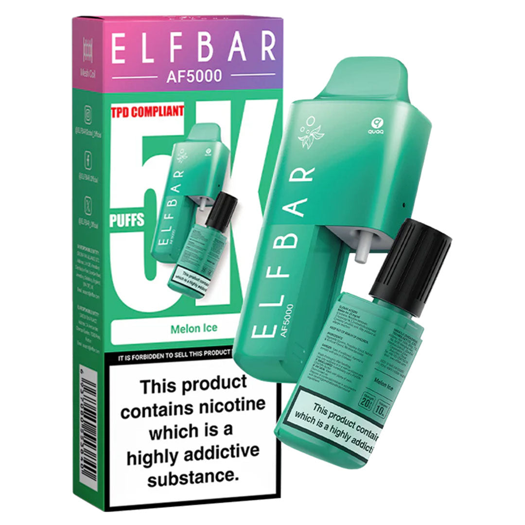 ELFBAR AF5000 Disposable Pod System 20mg  Elf Bar Melon Ice  