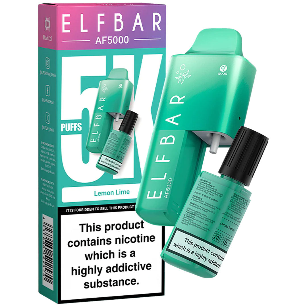 ELFBAR AF5000 Disposable Pod System 20mg  Elf Bar Lemon Lime  