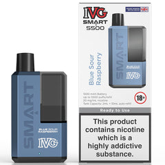 IVG Smart 5500 Disposable Vape  I VG Blue Sour Raspberry  