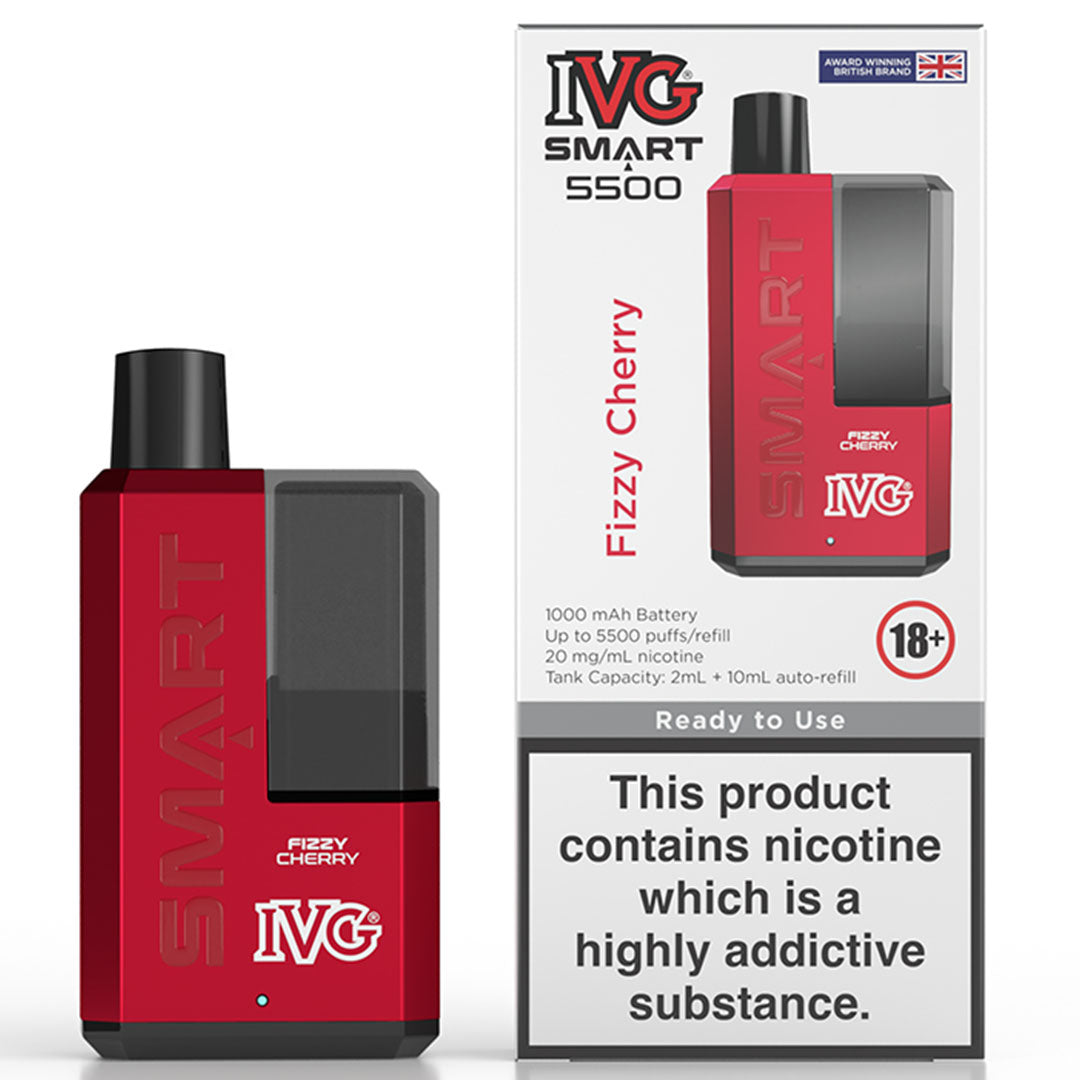 IVG Smart 5500 Disposable Vape  I VG Fizzy Cherry  