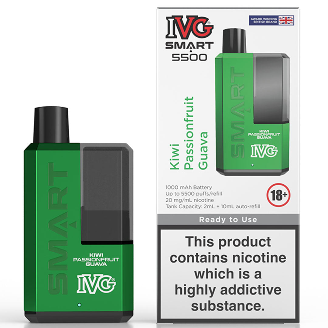 IVG Smart 5500 Disposable Vape  I VG Kiwi Passionfruit Guava  