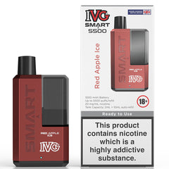 IVG Smart 5500 Disposable Vape  I VG Red Apple Ice  