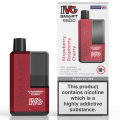 IVG Smart 5500 Disposable Vape  I VG Strawberry Raspberry Cherry  