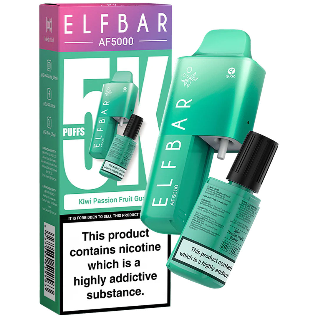 ELFBAR AF5000 Disposable Pod System 20mg  Elf Bar Kiwi Passion Fruit Guava  