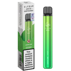 Elf Bar 600 V2 Disposable vape - Short date July-Sept  Elf Bar Lemon Lime  