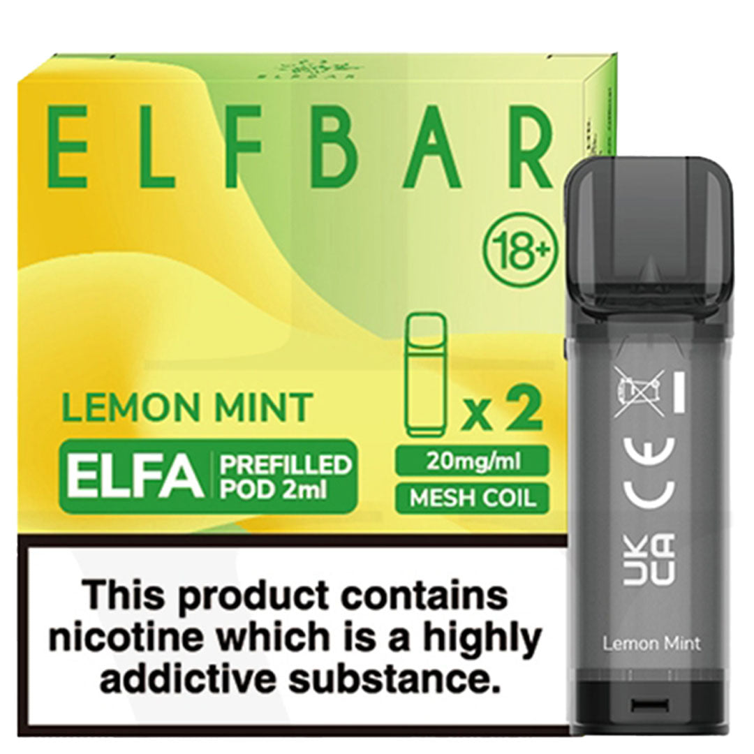 Lemon Mint Elf Bar ELFA Prefilled Pods 2ml  Elf Bar   