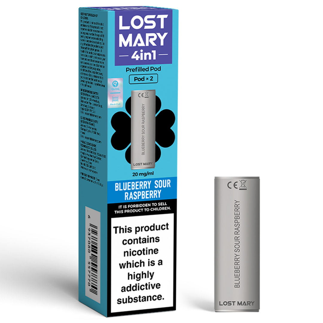 Lost Mary 4in1 Prefilled Pod  Lost Mary Blueberry Sour Raspberry  