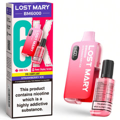 Lost Mary BM6000 Disposable Vape Kit  Lost Mary Strawberry Ice  