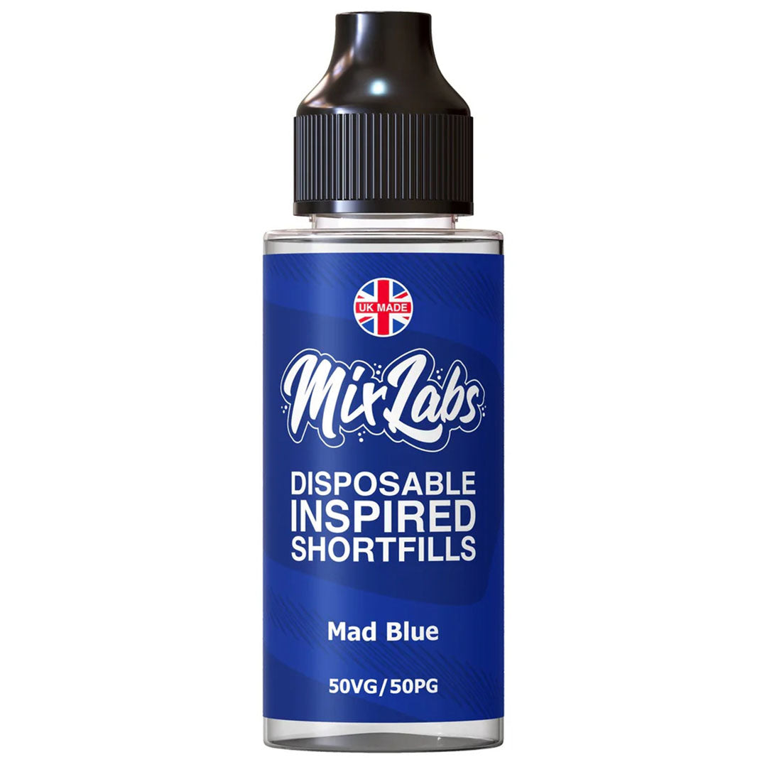 Mad Blue Shortfill By Mix Labs 100ml  Mix Labs   