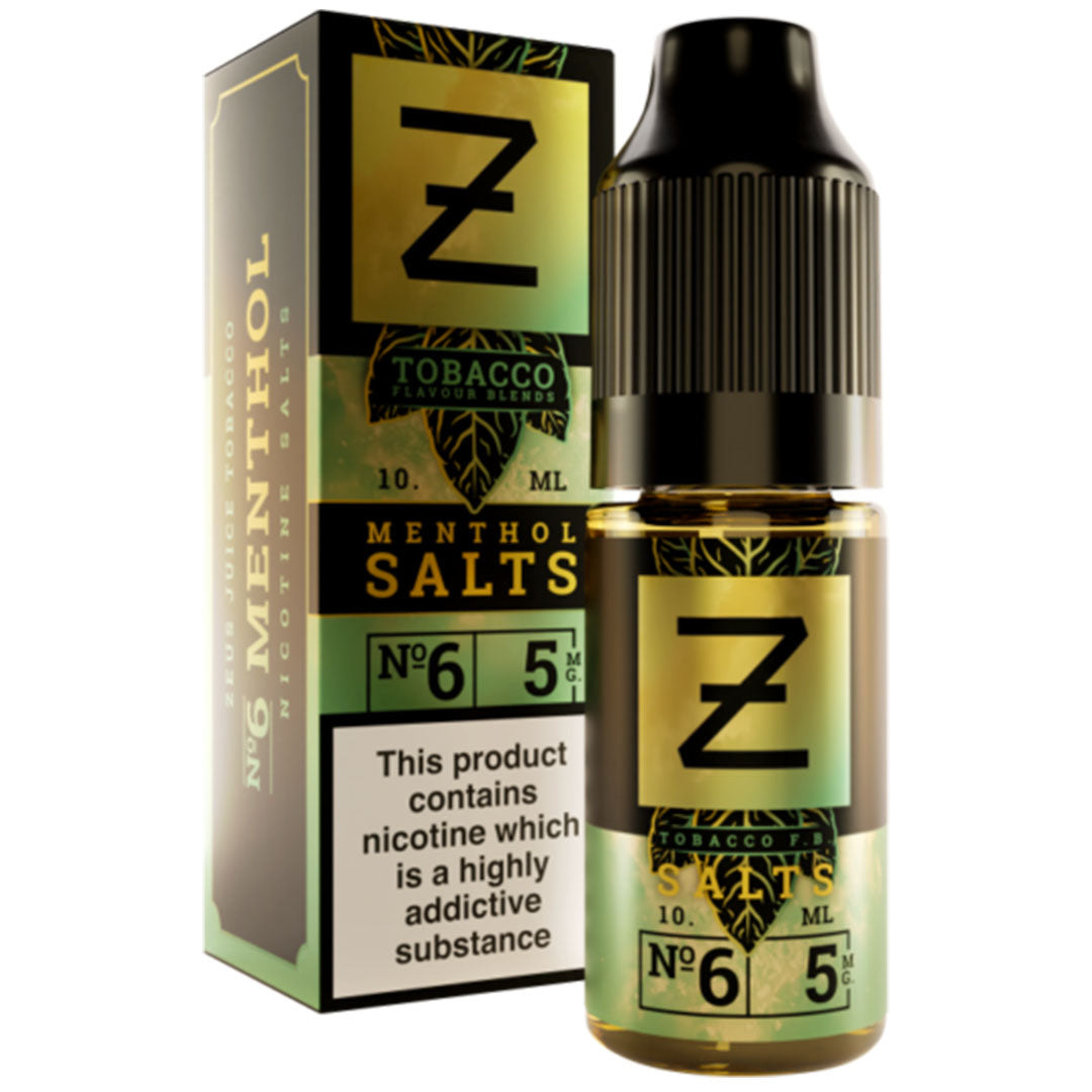 Menthol Tobacco Nicotine Salt By Zeus Juice 10ml  Zeus Juice Uk   