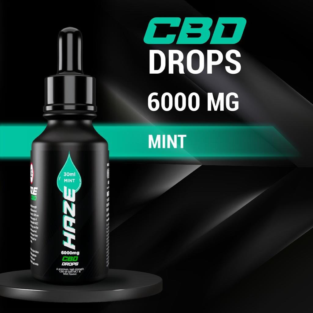 Mint Haze CBD Drops 30ml 6000mg  Haze CBD   