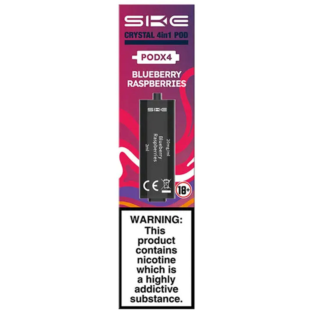 SKE Crystal 4in1 Pre-filled Pods  SKE Blueberry Raspberries  