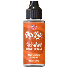 Strawberry Banana Shortfill By Mix Labs 100ml  Mix Labs   