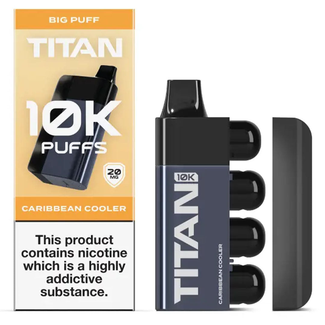 TITAN 10K Disposable Pod System 20mg  Titan Caribbean Cooler  