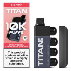 TITAN 10K Disposable Pod System 20mg  Titan Strawberry Raspberry Cherry  