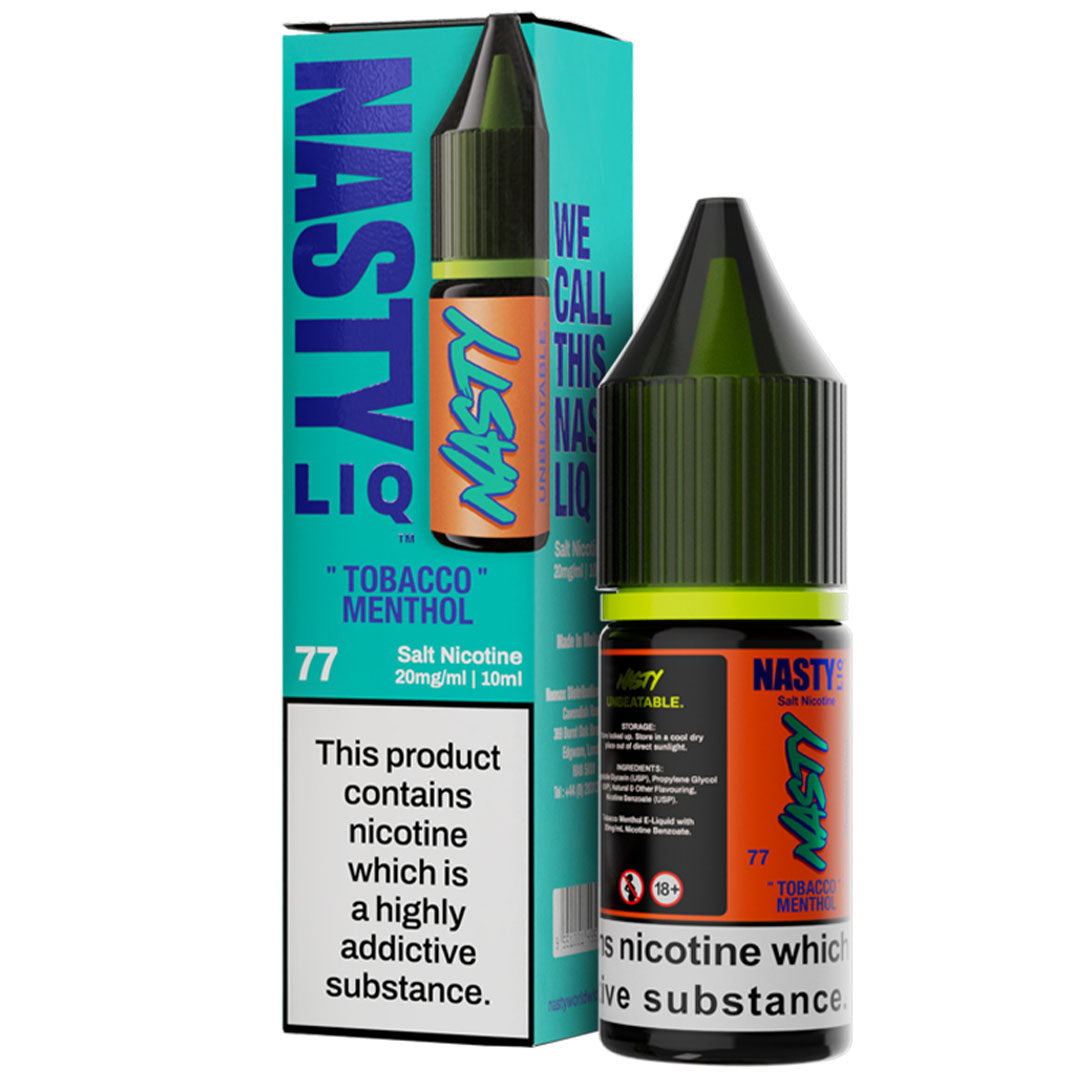 Tobacco Menthol Nic Salt E-Liquid By Nasty Liq  Nasty Juice   