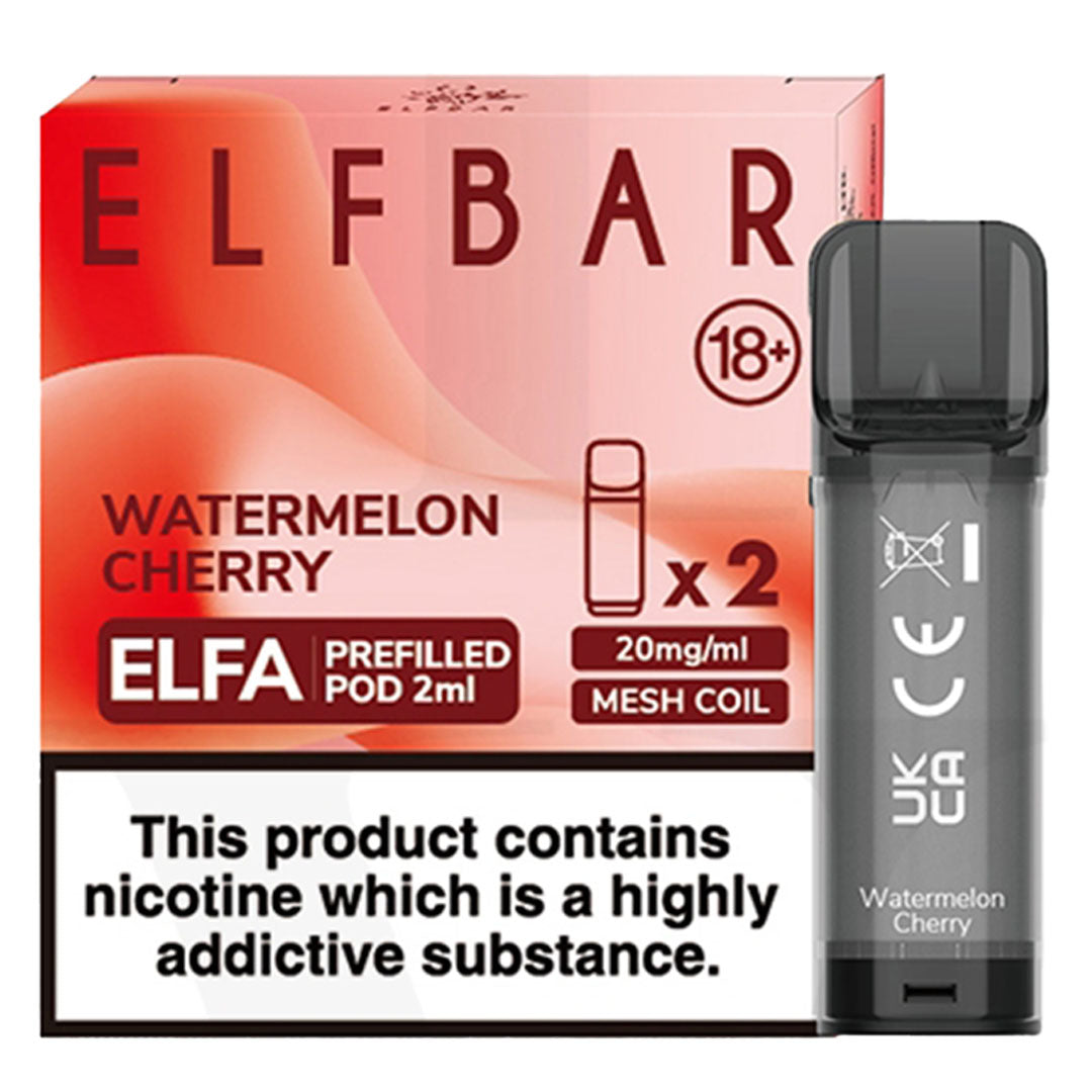 Watermelon Cherry Elf Bar ELFA Prefilled Pods 2ml  Elf Bar   