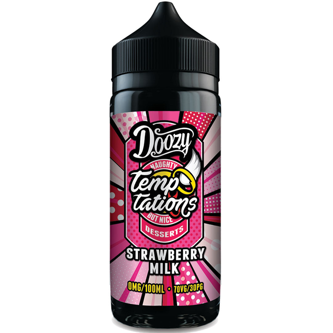 Doozy Temptations- Strawberry Milk 0mg 100ml  Doozy Vape   