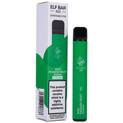 Elf Bar 600 V1 Disposable Pod Device 2%  Elf Bar Kiwi Passion Fruit Guava 20mg 