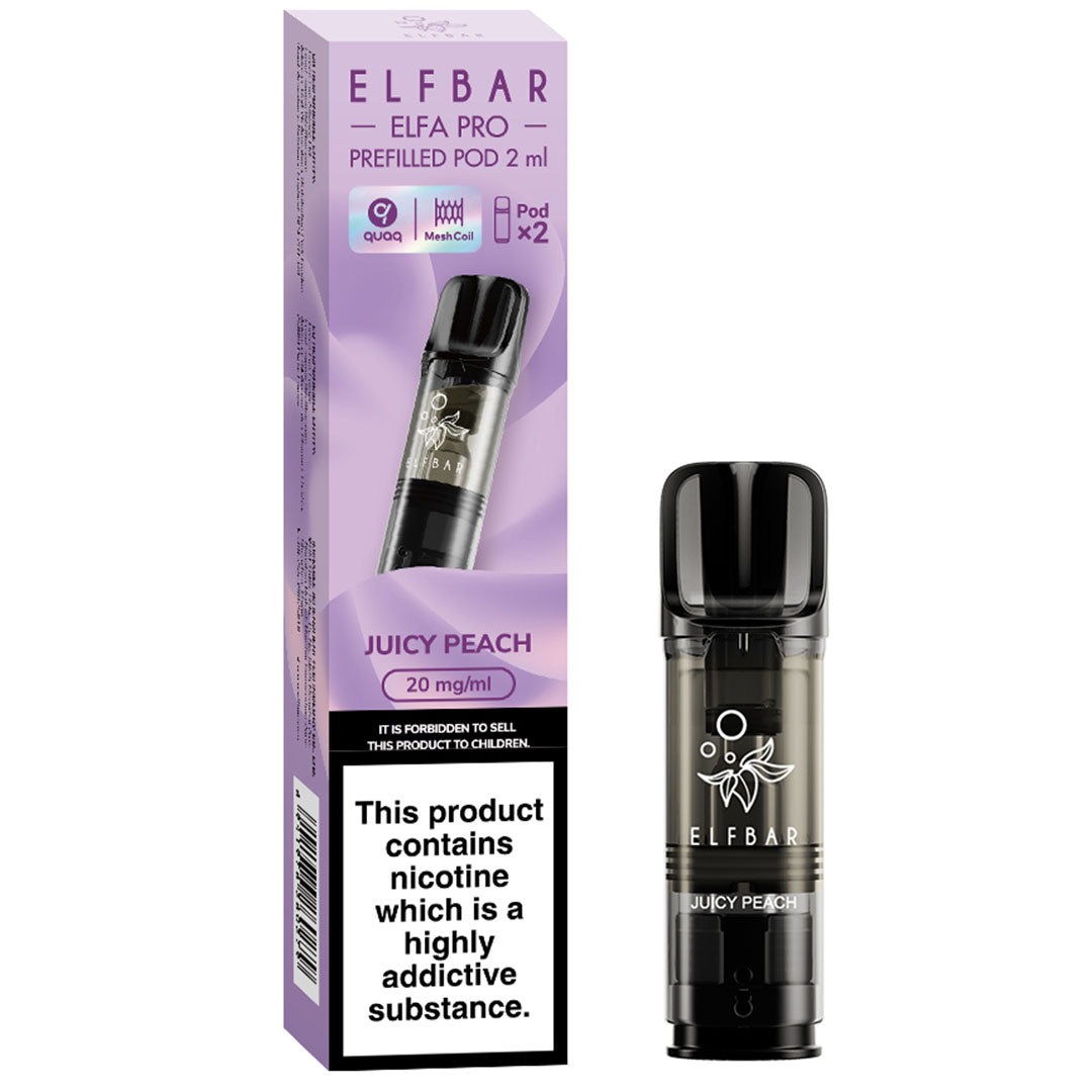 Elf Bar ELFA Pro Prefilled Pods  Elf Bar Peach Ice (Juicy Peach)  