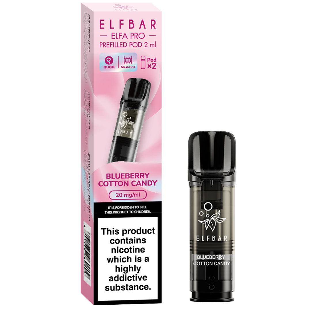 Elf Bar ELFA Pro Prefilled Pods  Elf Bar Blueberry Cloudd(Blueberry Cotton Candy)  