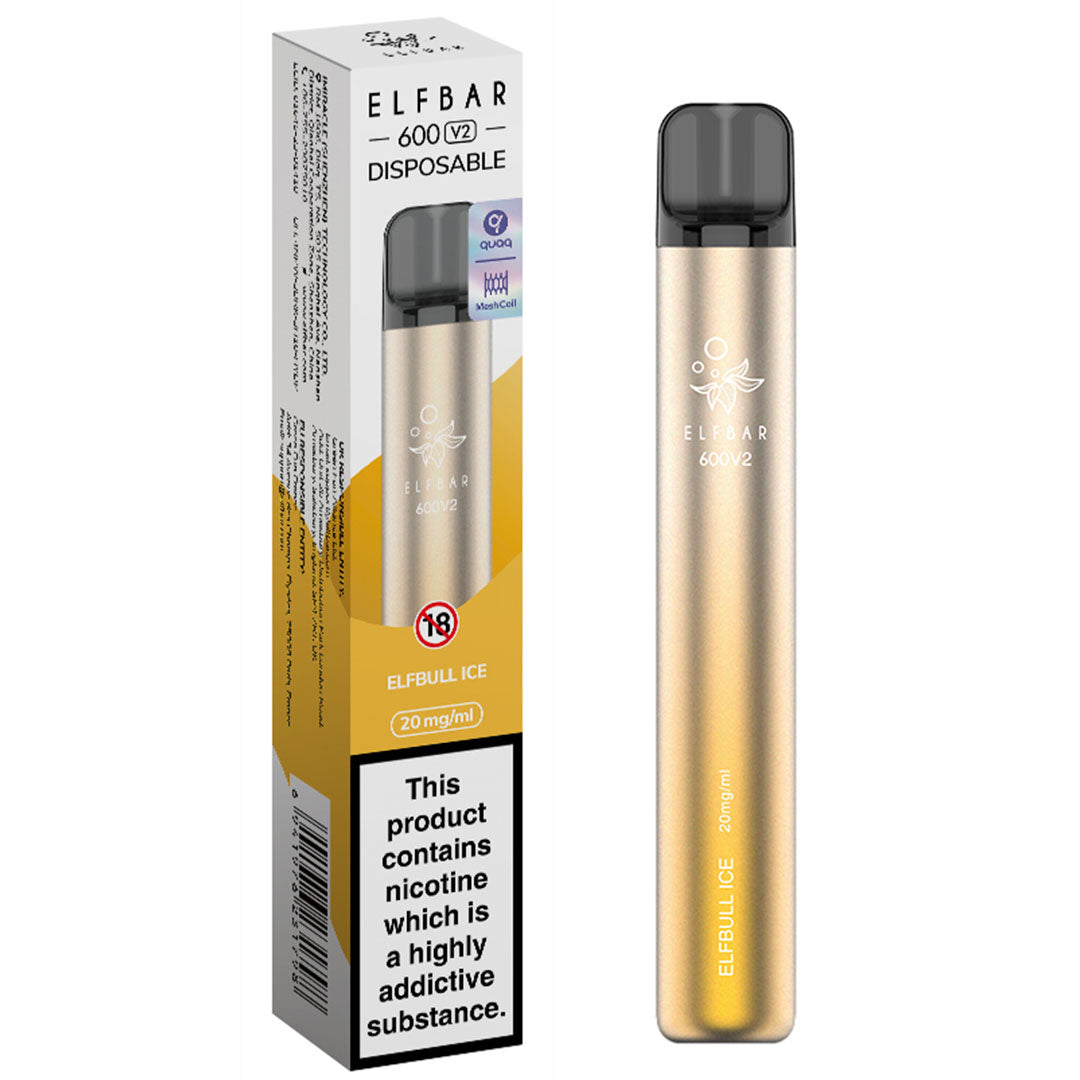 Elf Bar 600 V2 Disposable vape - Short date July-Sept  Elf Bar Elf Turbo/Elfbull ice  